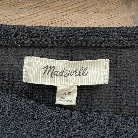 Madewell Crepe Square-Neck Puff-Sleeve Top Size XS - Picture 5 of 6